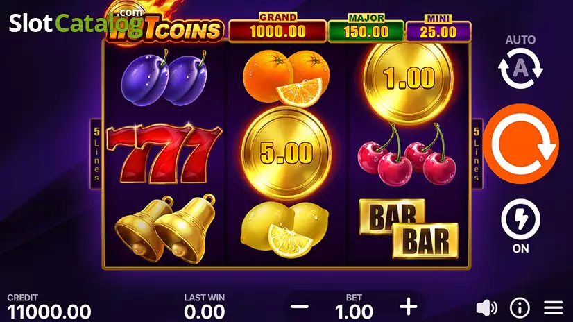 Hot Coins: Hold and Win reels