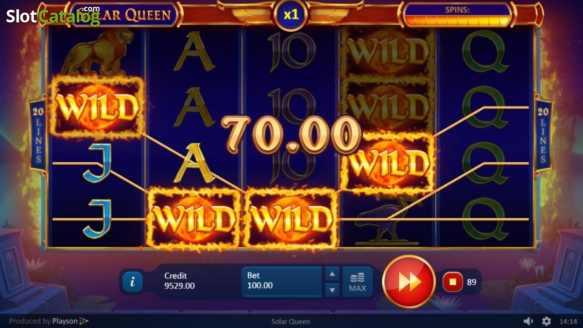 Solar Queen symbols and win
